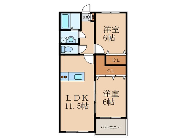 プレステージ東貫アルファⅠの物件間取画像